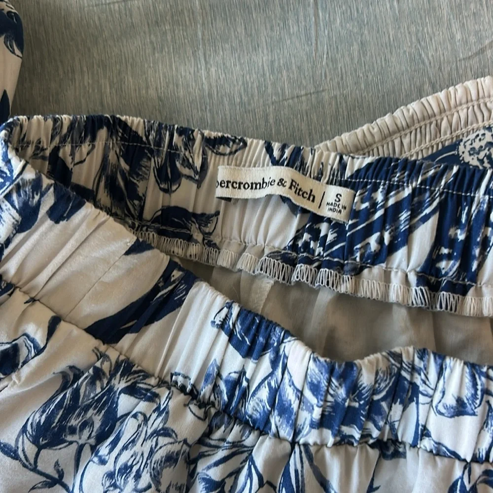 Abercrombie & Fitch Blue and White Floral Maxi Dress